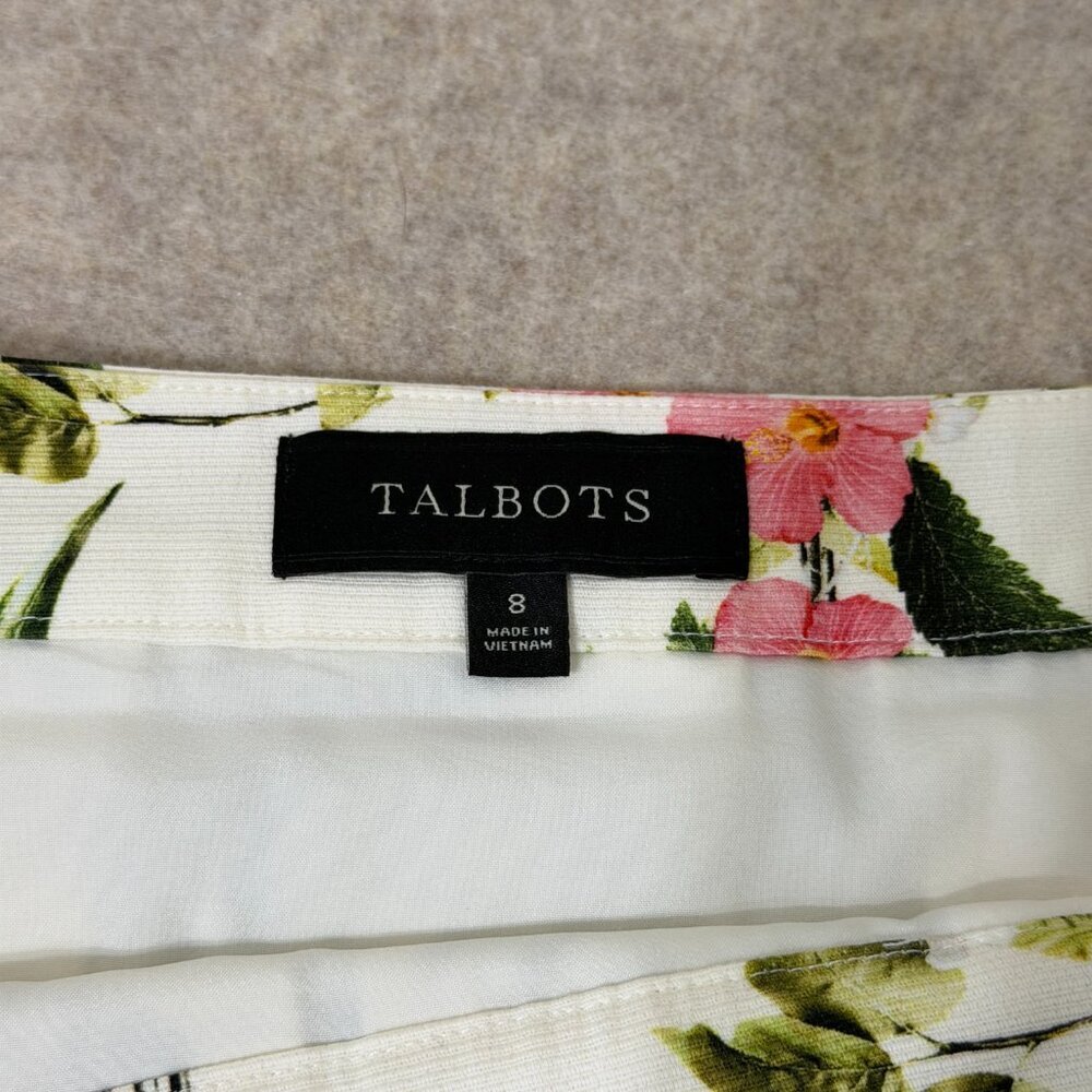 Talbots Floral Pleated A-Line Skirt Size 8 Garden Party Spring - Picture 11 of 13